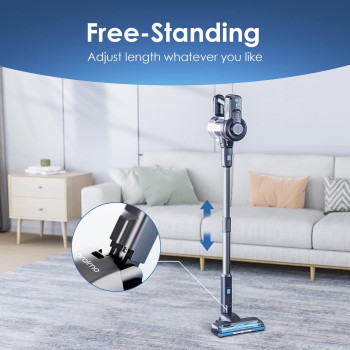 Oraimo Stick Vacuum, Cordless Vacuum Cleaner with Self-Standing, Cordless Stick Vacuum with 35 Mins Runtime Detachable Battery