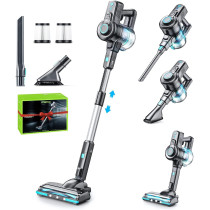 Oraimo Stick Vacuum, Cordless Vacuum Cleaner with Self-Standing, Cordless Stick Vacuum with 35 Mins Runtime Detachable Battery