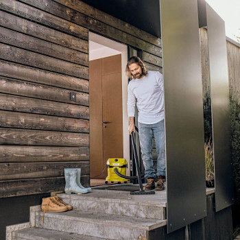 Karcher Wet & Dry Vacuum Cleaner Wd 2 Plus, Blowing Function, Power: 1000W, Plastic Container: 12 L, Suction Hose: 1.8 M, Incl. Yellow