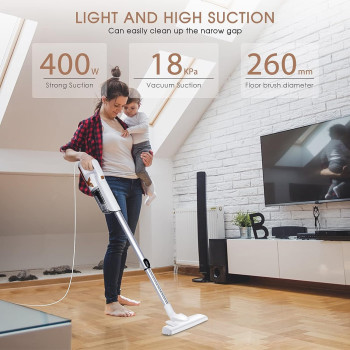 Xoopla Vacuum Cleaner, 5M Corded Stick Vacuum Cleaner, 18KPa Suction with Multifunction Lightweight Handheld Stick Cleaner for Hard Floor/Carpet/Pet Hair (SV1300)