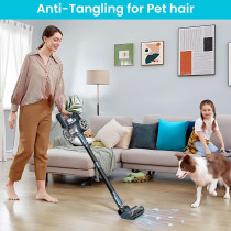 Belife S11 Cordless Vacuum Cleaner, Powerful Household Vacuum for Home Carpet Hardwood Floor, Wireless Vacuum for Pet Hair, Up to 50Mins Runtime, 23Kpa Non-Fading Suction, Anti-Hair Tangle