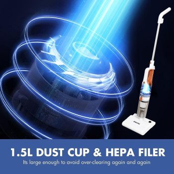 Miklife 5M Long Corded Vacuum Cleaner, 19KPa Powerful Suction with 400W Motor,8 In 1 Electric Vacuum Cleaner Home Type Small Putt Handheld Strong Mites Removal Machine