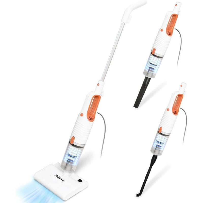 Miklife 5M Long Corded Vacuum Cleaner, 19KPa Powerful Suction with 400W Motor,8 In 1 Electric Vacuum Cleaner Home Type Small Putt Handheld Strong Mites Removal Machine