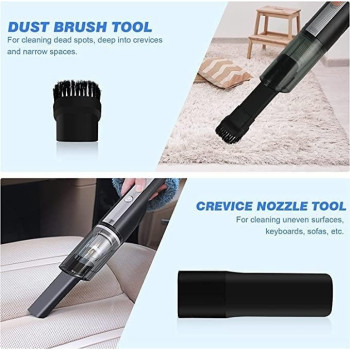 TDOO Cordless Handheld Vacuum Cleaner, 12000Pa Powerful Compact Lightweight Rechargeable Mini Hand Vacuum Cleaner 4000 mAh Lithium Battery Home, Car, Dust Cleaning and Pet Hair (Grey-A)