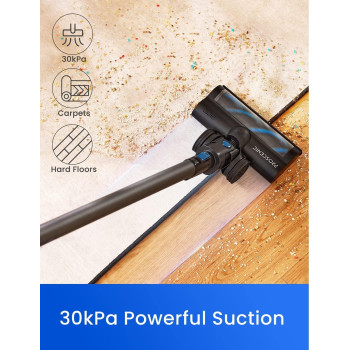 Proscenic P11 Smart Battery Vacuum Cleaner, 4-in-1 Vacuum Cleaner Wireless, 450W/30KPa Suction Power, Up to 60 Minutes Runtime, Pet Hair Brush Set, Smart App Display, 180 Adjustable