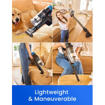 Proscenic P11 Smart Battery Vacuum Cleaner, 4-in-1 Vacuum Cleaner Wireless, 450W/30KPa Suction Power, Up to 60 Minutes Runtime, Pet Hair Brush Set, Smart App Display, 180 Adjustable