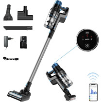 Proscenic P11 Smart Battery Vacuum Cleaner, 4-in-1 Vacuum Cleaner Wireless, 450W/30KPa Suction Power, Up to 60 Minutes Runtime, Pet Hair Brush Set, Smart App Display, 180 Adjustable