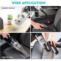 AccLoo Car Vacuum Cleaner Cordless, Strong Cyclone Suction Household Handheld Vacuum, Wireless Mini Vacuum Cleaners, Rechargeable Hoover for Home, Cars, and Pet - F7439