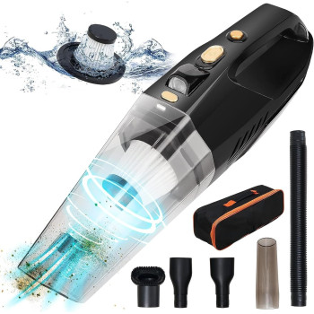 AccLoo Car Vacuum Cleaner Cordless, Strong Cyclone Suction Household Handheld Vacuum, Wireless Mini Vacuum Cleaners, Rechargeable Hoover for Home, Cars, and Pet - F7439