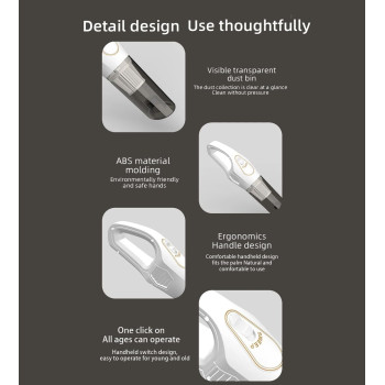 Cordless Vacuum Cleaner Handheld, 6 in-1 Stick Home Car Vacuum Cleaner with Mite brush head&Mopping Water Tank