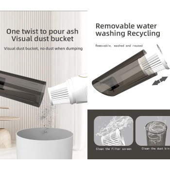 Cordless Vacuum Cleaner Handheld, 6 in-1 Stick Home Car Vacuum Cleaner with Mite brush head&Mopping Water Tank