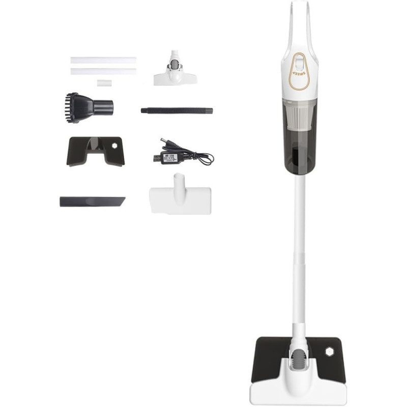 Cordless Vacuum Cleaner Handheld, 6 in-1 Stick Home Car Vacuum Cleaner with Mite brush head&Mopping Water Tank