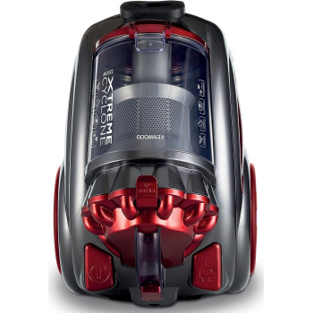 KENWOOD Vacuum Cleaner 2200W Multi Cyclonic Bagless Canister Vacuum Cleaner 3.5L with 5m Cable, VBP80.000RG Grey/Red