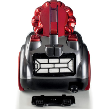 KENWOOD Vacuum Cleaner 2200W Multi Cyclonic Bagless Canister Vacuum Cleaner 3.5L with 5m Cable, VBP80.000RG Grey/Red