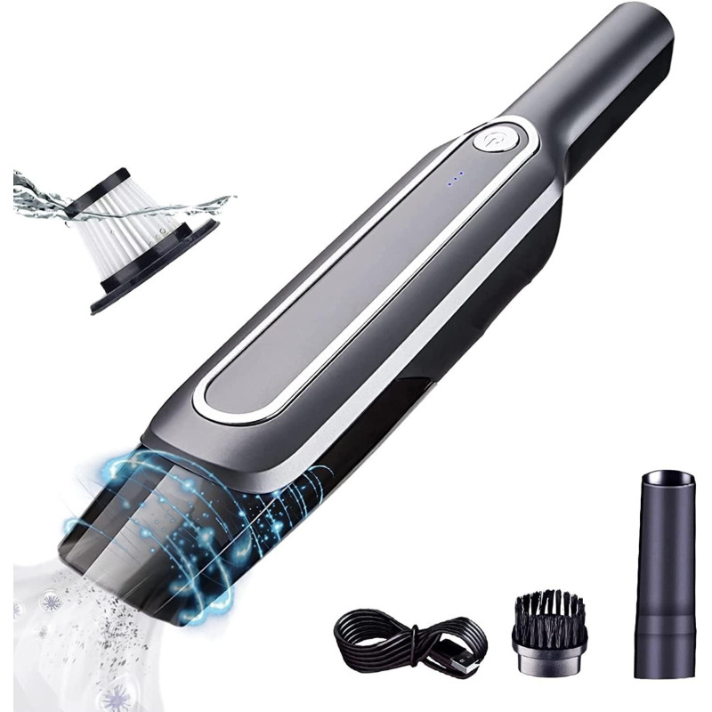 Handheld Vacuum Cleaner Dusbuster, Reusable HEPA Filter, Wet/Dry Compact Stick Dust Busters Cordless, Mini Portable Rechargeable
