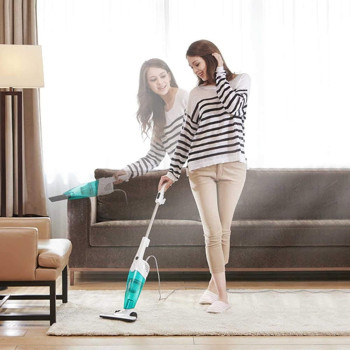 Xiaomi Deerma DX118C Handheld Vacuum Cleaner Portable Dust Collector 16000Pa Super Suction 1.2L Big Capacity For Home, White And Skyblue Min 1 year manufacturer warranty