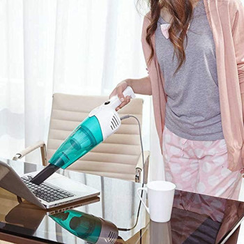 Xiaomi Deerma DX118C Handheld Vacuum Cleaner Portable Dust Collector 16000Pa Super Suction 1.2L Big Capacity For Home, White And Skyblue Min 1 year manufacturer warranty