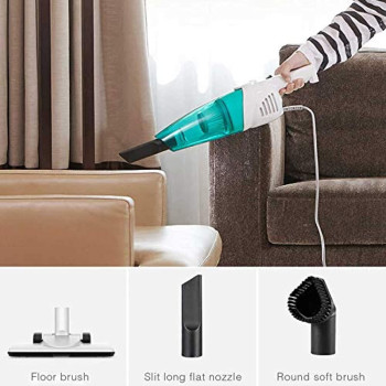 Xiaomi Deerma DX118C Handheld Vacuum Cleaner Portable Dust Collector 16000Pa Super Suction 1.2L Big Capacity For Home, White And Skyblue Min 1 year manufacturer warranty