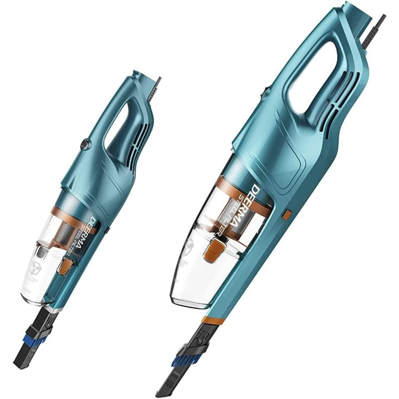 Deerma 2 in 1 Household Vacuum Cleaner DX900 Light weight Corded Upright Stick and Mini Handheld Vacuum Cleaner with Stainless Steel Filter - Green