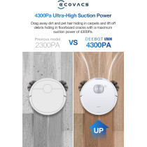 ECOVACS Robot Vacuum Cleaner and Mop DEEBOT N10, Powerful 4300Pa Suction, Up to 300 Minutes Runtime, Multi-Floor Mapping (1 Year Warranty by ECOVACS)