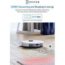 ECOVACS Robot Vacuum Cleaner and Mop DEEBOT N10, Powerful 4300Pa Suction, Up to 300 Minutes Runtime, Multi-Floor Mapping (1 Year Warranty by ECOVACS)