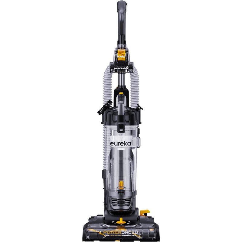 EUREKA Upright Vacuum Cleaner PowerSpeed Turbo Corded Vacuum Powerful Suction Lightweight Multi-usage All in One Vacuum for Pets Hair,carpet,hard floor, tile floor-Black