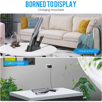 Xoopla Handheld Vacuum Cordless, 13Kpa Powerful Rechargeable Car Vacuum Cleaner with 30 Mins Runtime & 200 ML Dust-bin