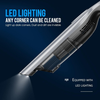 Xoopla Handheld Vacuum Cordless, 13Kpa Powerful Rechargeable Car Vacuum Cleaner with 30 Mins Runtime & 200 ML Dust-bin