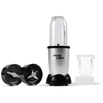 Magic Bullet, 4 Piece Accessories, Multi-Function High-Speed Blender, Silver - MB1002