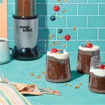 Magic Bullet, 4 Piece Accessories, Multi-Function High-Speed Blender, Silver - MB1002