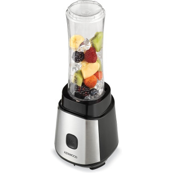 KENWOOD Personal Blender 350W Smoothie Maker With and Tritan Smoothie2Go Bottle and Lid, Ice Crush Function BLM05.A0BK Silver/Black