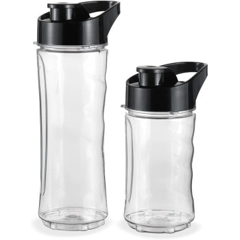KENWOOD Personal Blender 350W Smoothie Maker With and Tritan Smoothie2Go Bottle and Lid, Ice Crush Function BLM05.A0BK Silver/Black