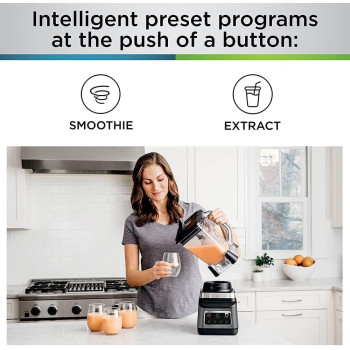 Ninja Nutri Ninja 2 In 1 Blender Bn750 Duo Plus With Auto IQ 1200 Watts Black/Gray. Min 1 year manufacturer warranty - BN750