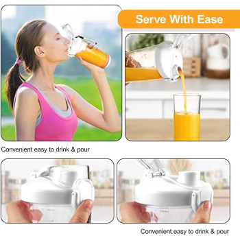 Wireless Portable Blender, Personal Size Hand Blender, Electric Juicer Blender Usb Rechargeable), 6 Stainless Steel Blades Mini Travel Blender Smoothie Maker, Fruit and Milk Shakes - 600ML