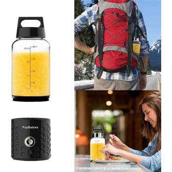 Portable Blender, PopBabies Mini Blender for Shakes and Smoothies, Small Blender Smoothie Maker for Travel, Personal Blender for Baby Food Black