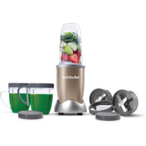 NutriBullet, 9 Piece Set, Multi-Function High Speed Blender, Mixer System With Nutrient Extractor, Smoothie Maker, Copper Gold, 900 Watts, Gold NB-201