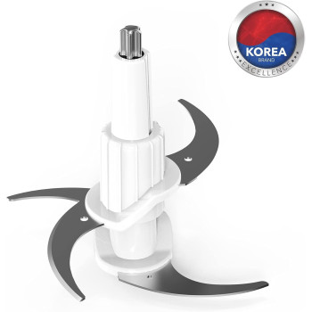 Daewoo 500W 1.8L Food Chopper with Glass Bowl, Quad Blade, Mincer & Grinder Function Korean Technology DFC2052 White - 2 Years Warranty