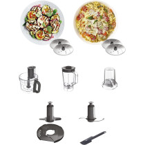 Kenwood Food Processor 1000W Multi-Functional With 3L Bowl, 2 Stainless Steel Disks, Blender, Grinder Mill, Whisk, Dough Maker FDP65.400WH White