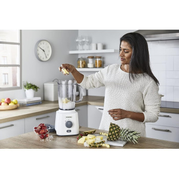 Kenwood Blender 650W Smoothie Blender/Smoothie Maker Blend-X Fresh 1.5L With Extra Blender Jar, Grinder Mill, Grater Mill, Ice Crush Function BLP41.H0WH White