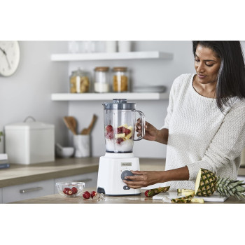 Kenwood Blender 650W Smoothie Blender/Smoothie Maker Blend-X Fresh 1.5L With Extra Blender Jar, Grinder Mill, Grater Mill, Ice Crush Function BLP41.H0WH White