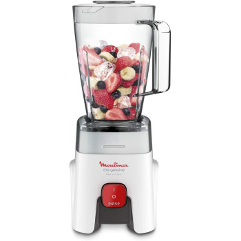 MOULINEX Blender, Genuine 1.75L Blender mixer, with Grinder and Grater Accessories, One Speed and Pulse Function, LM242B27