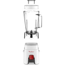 MOULINEX Blender, Genuine 1.75L Blender mixer, with Grinder and Grater Accessories, One Speed and Pulse Function, LM242B27