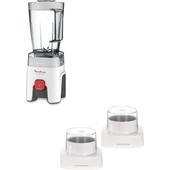 MOULINEX Blender, Genuine 1.75L Blender mixer, with Grinder and Grater Accessories, One Speed and Pulse Function, LM242B27
