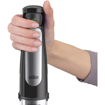 Braun Hand Blender MultiQuick 7 1000W with 600ml BPA-free Beaker, 1.5L Food Processor, 350ml MQ 7087X Black