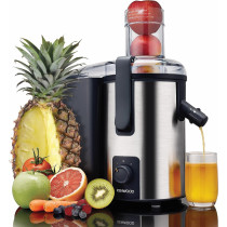KENWOOD Juicer 700W Stainless Steel Juice Extractor with 75mm Wide Feed Tube, 2 Speed, for Home, Office, Restaurant &Cafeteria JEM50.000BS Silver/Black