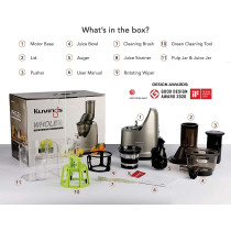 Kuvings B1700 Dark Silver Professional Cold Press Whole Slow Juicer, Patented JMCS Technology for 10% More Juice (Dark Silver Juicer)