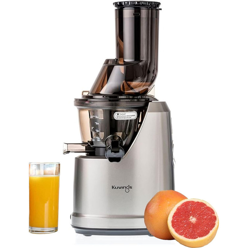 Kuvings B1700 Dark Silver Professional Cold Press Whole Slow Juicer, Patented JMCS Technology for 10% More Juice (Dark Silver Juicer)