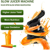Keenray Juicer Machine, Masticating Slow Juicer for Whole Fruits and Vegetables, Cold Press Juicer with Wide Mouth 80MM