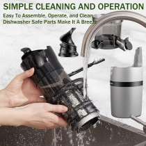 Keenray Juicer Machine, Masticating Slow Juicer for Whole Fruits and Vegetables, Cold Press Juicer with Wide Mouth 80MM