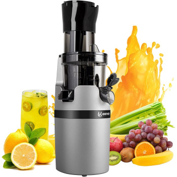 Keenray Juicer Machine, Masticating Slow Juicer for Whole Fruits and Vegetables, Cold Press Juicer with Wide Mouth 80MM